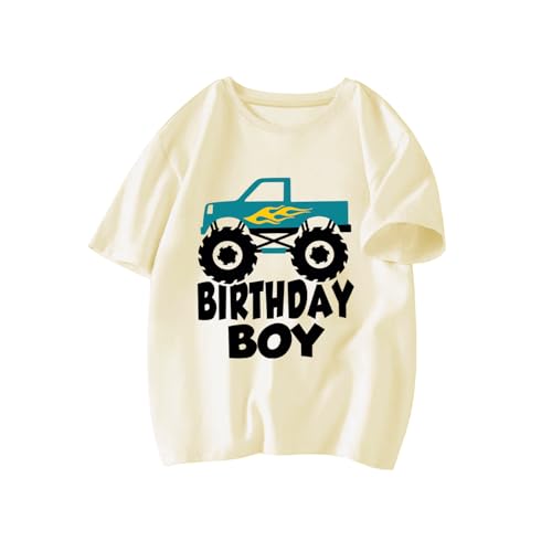 Birthday Boy T-Shirt Toddler Birthday Shirts Tees Little Kids Top Outfit Short Sleeve 2nd 3rd 4th 5th 6th 7th 8th