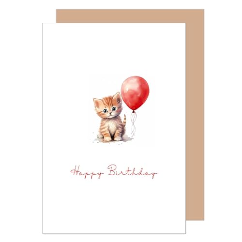 Edition Seidel Carte d'anniversaire Premium avec enveloppe en papier kraft. Carte de vœux joyeux anniversaire pour femme, homme, fille, garçon, enfant,...