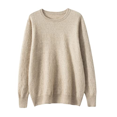 Pull cachemire pur homme col rond un cocon de douceur pour l'hiver kaki S