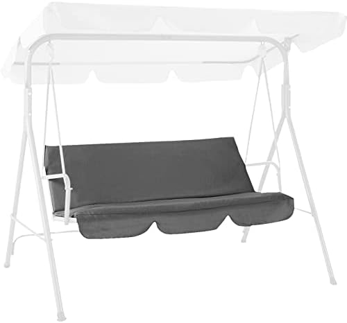Outdoor Swing Cushion Cover Replacement Waterproof Patio Swing Seat Cover for 3 Seat Outdoor Swing Chair Cushion Cover 150X50X10CM Grey