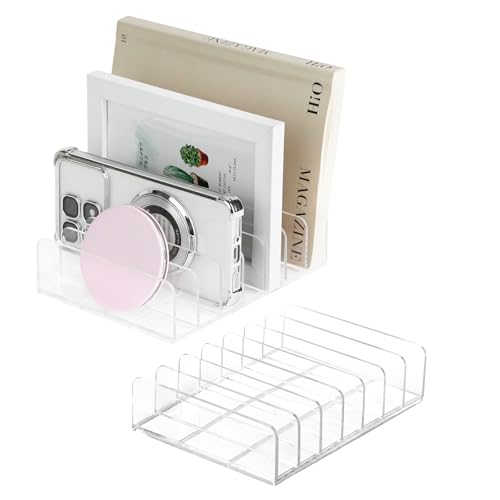 HAOTIAN-X Organizador de correo acrílico, 2 organizadores de