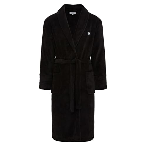 DKNY Men's Fleece Dressing Gown, Supersoft Fleece Robe with Shawl Collar and Deep Pockets, Fluffy and Comfortable, Mens Dressing Gown for Home