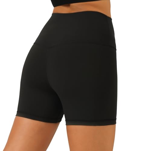 YUNOGA Women Biker Shorts 4"/8" Inseam - High Waisted Tummy Control Workout Athletic Exercise Spandex Yoga Shorts2