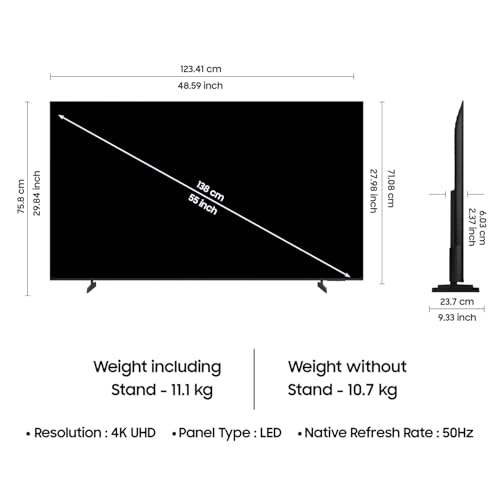 Image of Samsung 138 cm (55 inches) Crystal 4K Ultra HD Smart LED TV UA55U8100FULXL (Black)