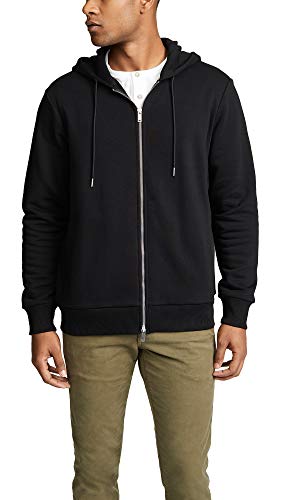 Theory Men's Essential Zip Hoodie, Black, Small