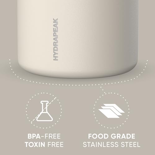 Image of Hydrapeak 25oz Stainless Steel Vacuum Insulated Food Jar | Kids Jar for Hot Food and Cold Food, Wide Mouth Leak-Proof Soup Jar for Adults, 10 Hours Hot and 16 Hours Cold (Stone)