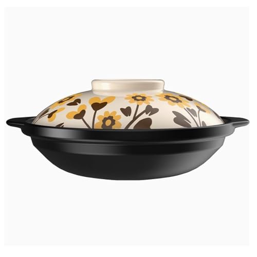 High-Quality Ceramic Casserole Stew Pot for Delicious Meals - 1.3 L Heat Resistant Cookware for Home and Restaurant Use