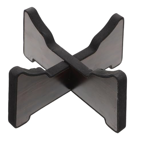 VICASKY Portable 8 Inch Drum Stand Mini Handpan Shelf for Live Performances Tongue Drum Rack Soft Padding Ethereal Display Holder Wood Stand