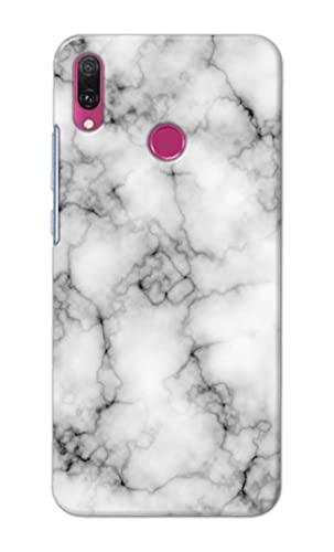 Image of Light White Marble Texture Natural Pattern Hard Back Case Cover for Huawei Y6 (2019) / Huawei Y6 Prime (2019) Back Cover -(J5) VNS2230