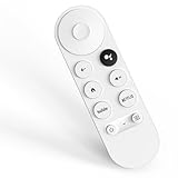 Télécommande vocale de Rechange pour Lecteur multimédia Google Chromecast 4K Snow Streaming - Télécommande Bluetooth pour G9N9N Google (Blanc)
