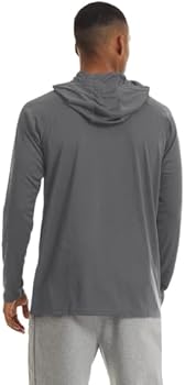 KEFITEVD Sneldrogende hoodie voor mannen, lichtgewicht, wandelen, dun, ademend, voor buiten, zwemmen, ORANJE, M