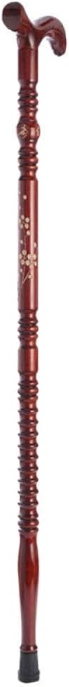 Wooden Cane Household Seniors Non-Slip Walking Canes Solid Wood Crutches Faucet Handle Walking Stick