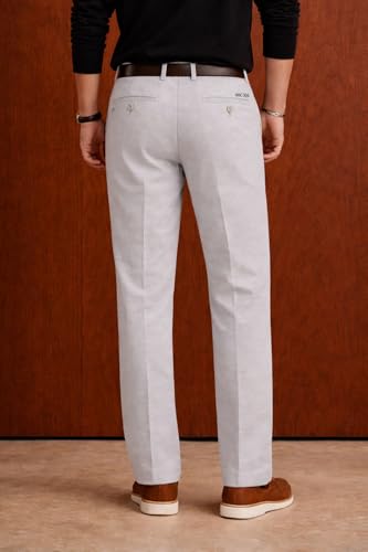 Image of Louis Philippe Men's Comfy Tapered fit Knitted & 4 Way Stretch Casual Trouser