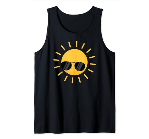 Be Happy Sunglass Funny Sun summer Camiseta sin Mangas