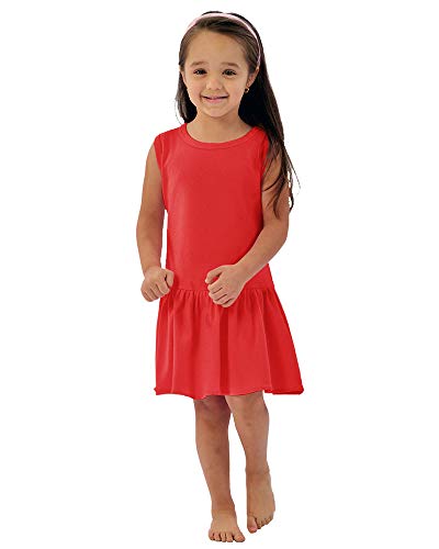 Monag Baby Girls Dress (6-12M, Red)