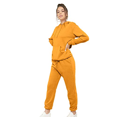 Image of Women's Tracksuit /Sweatshirt + Pant Set Mustard