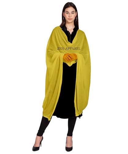Image of Zen Women's Solid Premium Cotton Dupatta 2.25 Meters 100% Pure Cotton