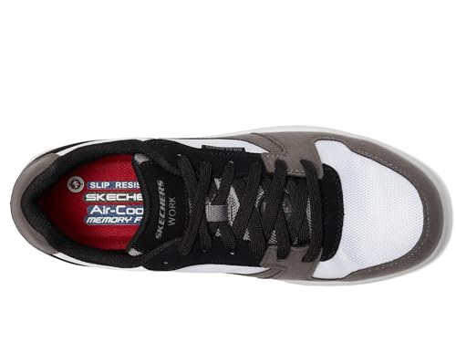 Skechers Skechers Work Men's Watab - Jaggit Comp Toe Sneakers, White, 8.5 Medium