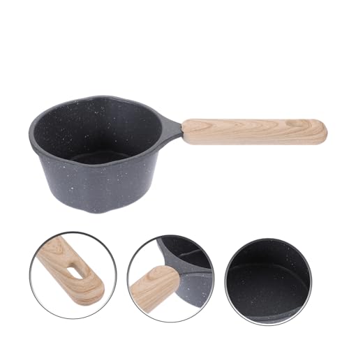 Cacerola de aluminio antiadherente pequeña negra multifuncional cocina 5