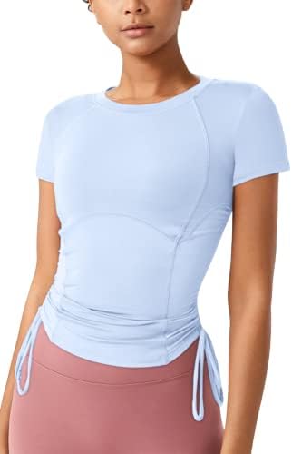 Almaree Gym Tops for Women Short Sleeve Athletic Tops for Women Women's Compression Shirts S