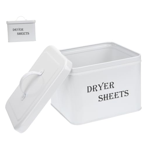 TOYANDONA Caja Metálica con Tapa para Almacenamiento de Sábanas Secas Dispensador Compacto para Lavandería Diseño Resistente y Decorativo para Organización Cuarto de Lavado