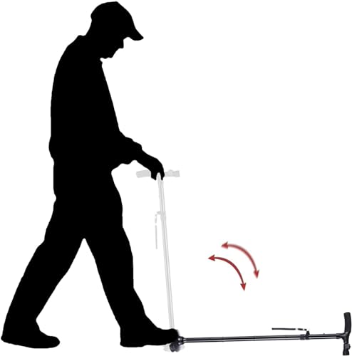 Image of RECLUSE Folding Cane with Led Light - Height Adjustable, Anti-Skid, Lightweight Portable Walking Stick with LED Light for Senior Citizens, Elderly, Patients & Handicapped and Hiking Camping