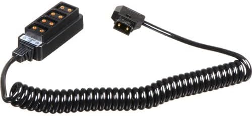 IndiPRO Coiled 4-Way D-Tap Splitter Cable Converter (24-36", Non-Regulated)