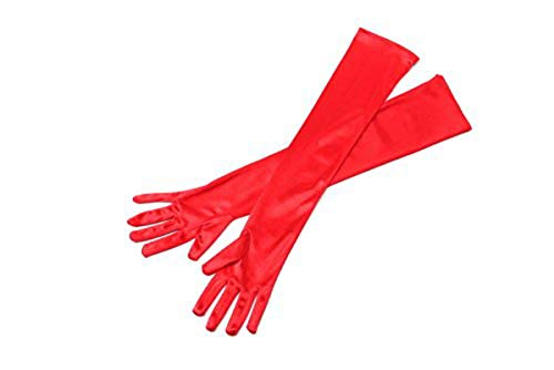 Utopiat Audrey Inspired Red Vintage Cigarette Holder And Long Satin Glove Set #TOP1