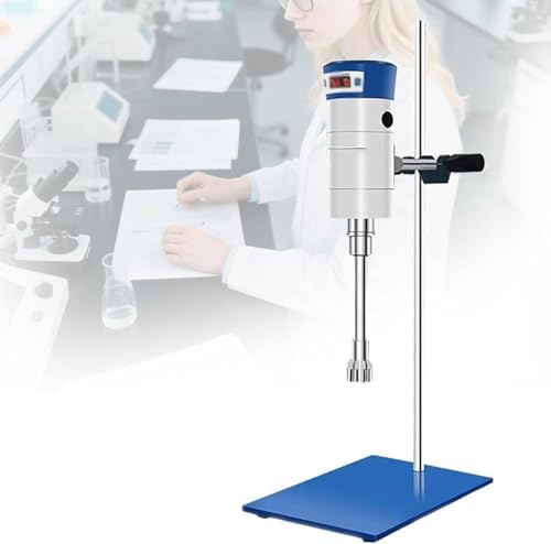 High-Speed Homogenizer Emulsifier Machine, Digital Display 280W/510W, Dual Work Heads Blender for Cosmetics, Food, Paints - Lab Dispersion Equipment FJ200~DSH