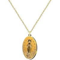 cotigo- Collar de virgen acero inoxidable, santos de España,