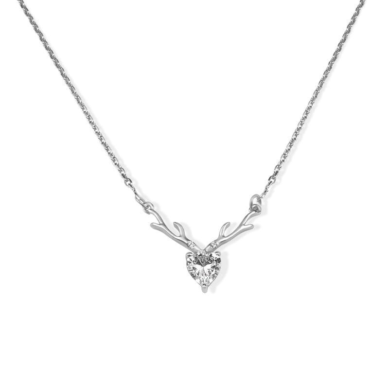 925 Hallmark, Authentic and Certified Deer Heart Silver Necklace For Valentine Love | Gift for Women and Girls.-image-11