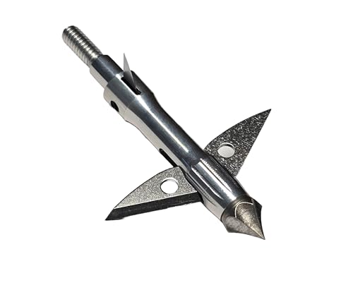 Killz Products Zeus 100 Grain BROADHEADS with Patented Smart Head Technology (3 Pack), Hunting Arrow Heads Patented Tip and Blades, 4 Blades