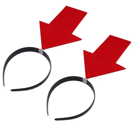 Homoyoyo 2 Stück -Stirnband Halloween Lustiger Haarreif Cosplay Haarreifen Haarschmuck Halloween-Kopfbedeckung Für Halloween Party Karneval Party -Requisiten (Rot)