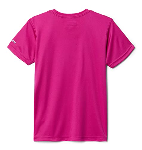 Columbia Youth Girls Mirror Creek Short Sleeve Graphic Shirt, Wild Fuchsia Sunnysides, Large #TOP1