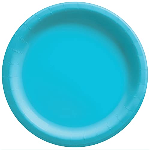 Amscan Big Party Pack 50 Count Paper Dessert Plates, 7-Inch, Caribbean