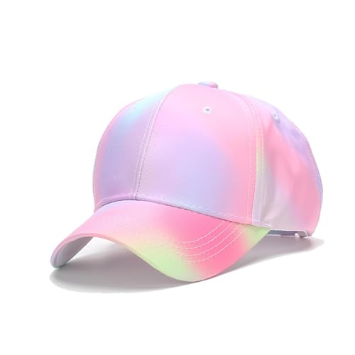 Kids Baseball Cap for Girls Boys Fashion Tie Dye Graphic Ponytail Hats Kids Outdoor Summer Sports Sun Hat 4-10 Years