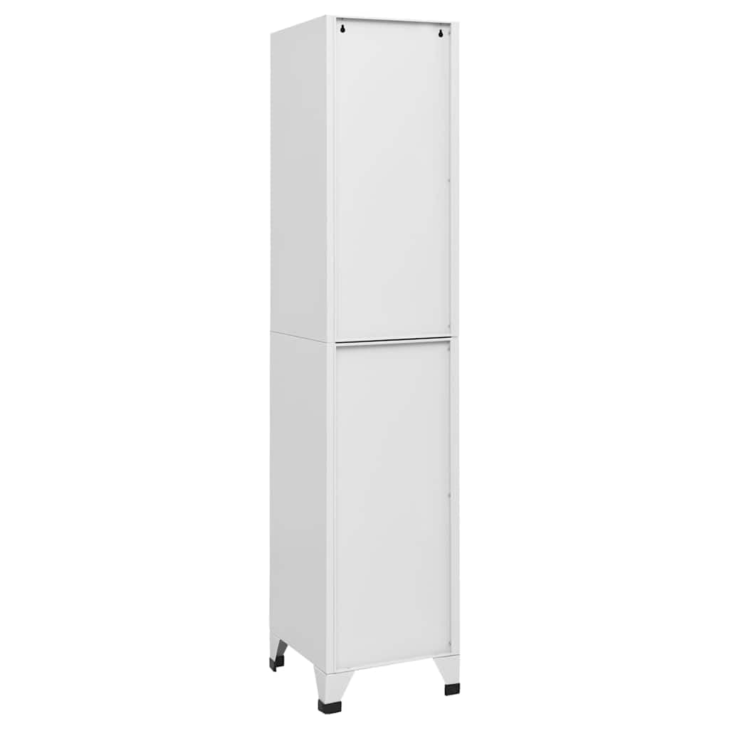 Schließfachschrank Hellgrau 38x40x180 cm Stahl