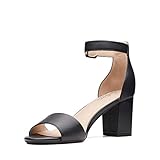 Clarks Women's Deva Mae Ankle Strap Heels, Black Black Leather, 6 UK - Image 5