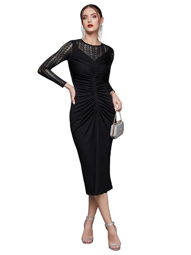 Image of Miss Chase Women's Sleeveless Collared Bodycon Above-Knee Polyester Dress