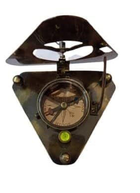 Antique Brass Triangular Sundial Compass – Maritime Nautical Marine Decor-picture-21