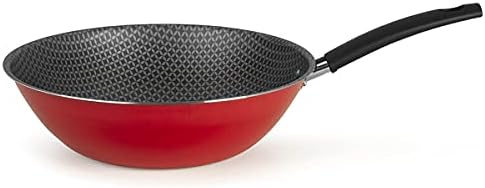 Frigideira Wok Oriental Antiaderente 24cm Essencial Vermelho com ...