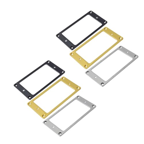 Hlsicnalm(ヘルシンキ) ダブルピックアップフレームエレキギターピックガード金属部品、ネジアクセサリー付き、エレキギターに最適