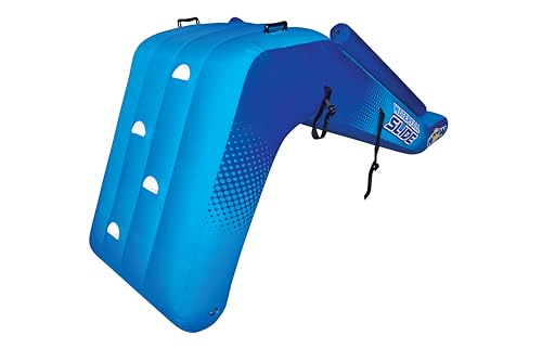 Wow Sports - 8 ft Inflatable Pontoon Waterfall Slide for Boats - Perfect Summer Lake Party Accessory for Kids & Adults