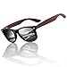 Produktbild Glapeame Sonnenbrille-Herren-Holzbein-Polarisierte-Walnuss-Sonnenbrillen-Damen-Sunglasses-Men-Sonnen brille-Women-UV400 Schutz-Retro-Schwarze Sonnenbrille-für Angeln-Camping,1
