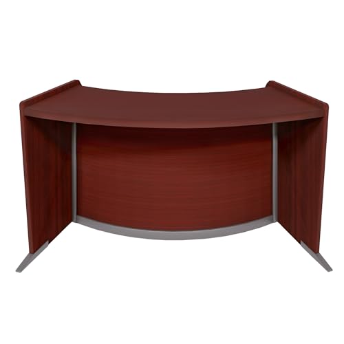 Romig Marque Curved ADA-Compliant Reception Station, Mahogany
