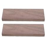 ibasenice 2 Stück Messergriffmaterial: Naturholz, Griffschalen aus Holz, Griffschalenplatte aus Holz für DIY-Bastelarbeiten, 4,72 x 1,57 x 0,39 Zoll, Rohlinge für Schneidegriffe
