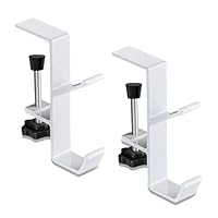 MHYMX Taschenhalter für Tisch, 2 Stück Handtaschenhalter Verstellbar Taschenhaken Kopfhörer Halterung Unter Schreibtisch Multifunktionaler Taschenhalter Tisch für Büro Studier