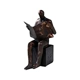 Utilisation polyvalente : cette élégante sculpture sert de serre-livres décoratif, de décoration de bureau et de pièce artistique, ce qui en fait un ajout polyvalent à n'importe quel espace
