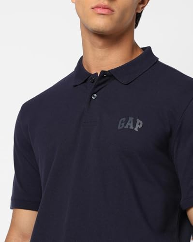 Image of Gap Men Solid Slim Fit Polo Neck Short Sleeves T-Shirt
