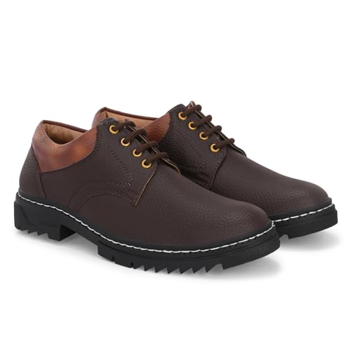Image of Centrino Lace-Up Men's Formal Shoe | Stylish with Soft Cushioned Insole | Sleek Lace-Up Design for Formal Look | Durable with Anti-Skid Sole | Ideal for Office Wear (9290)